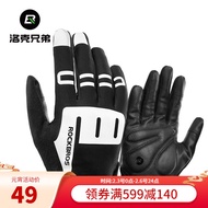 KY/🏅Rockbros（ROCKBROS）Cycling Gloves Full Finger Motorcycle Bicycle Gloves Sports Touch Screen Long Finger Men and Women