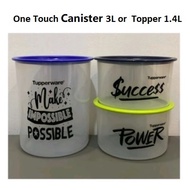 Tupperware Movie Snack One Touch Set OR Throwback One Touch Set Canister - 1.4L OR 3L