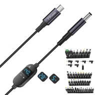Type-C to DC Adapter, 140W PD Smart USB-C to DC Adapter, Laptop Charger