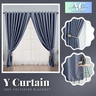 Acasia.curtain - Y1 Yasmine Hook/Eyelet Blackout Curtain (170cm-400cm)