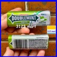 (wholesale from 2,3,6 boxes) NO SUGAR. Tin box of DOUBLEMINT SPEARMINT mint lozenges 23,8g (35 table
