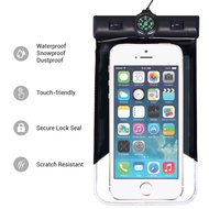 d'Crest Waterproof Case for Mobile Phones (Comes with Armband, Lanyard, Compass)