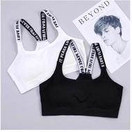 Sports Bra Tube Top Push Up Foam Wire Free Women's Gym Underwear