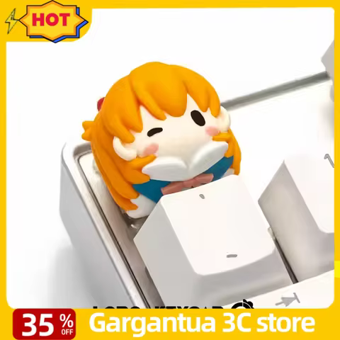 Ayanami Rei Asuka Langley Soryu Anime Keycaps Resin Material Creative Cartoon Cute Keycap Custom Mec