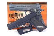 【VELTR】KWC代工 MILBRO 1911 經典戰術 仿真平底彈匣 魚骨版 全金屬CO2手槍 黑色