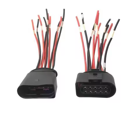10 Pin/Way Male Or Female Headlight Lamp Plug Connector Wire Herness Cable For Audi VW Golf MK6 Skod