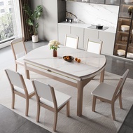 【SG Sellers】Sintered Stone Table Extendable Dining Table Foldable Dining Table Square Table Dining Table Set with Chair