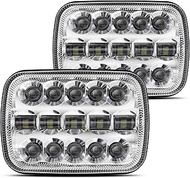 HWSTAR 110W 5x7 Led Headlights 7x6 H6054 headlight Hi/Low Sealed Beam Compatible with Jeep Wrangler 