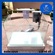 Molded glass tank [Size: 30x17x20] Aquarium | Mini fish tank | Aquarium