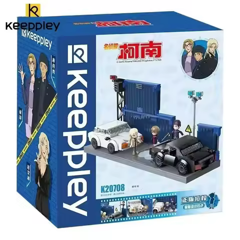 Keeppley Detective Conan Anime Series Building Blocks Dark Organization Battle Scenes Children's Toy