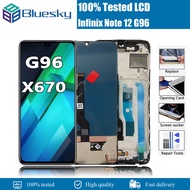 จอ LCD แบบดั้งเดิมสำหรับ Infinix Note 12 G96ชิ้นส่วนจอสัมผัสแอลซีดีของเครื่องแปลงดิจิทัล X670พร้อมกร