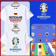 GC1 UEFA Euro 2024 France Italy Germany England Spain flag emblem 3D summer T-shirt Short Sleeve Top
