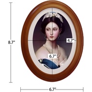 2 Pack Oval Picture Frame 5x7 Brown Oval Photo Frames, 5 by 7 Oval Wall Picture Frame Photo Frame fo