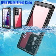IP68 Waterproof Case For Samsung Galaxy S23 S22 S21 Ultra FE S20 Plus S10 S9 S8 Note 20 Ultra Note10 A51 Diving Swim Cover