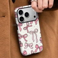 Foreign Trade Pink Bow Suitable for iphone17promax Shock-resistant Two-in-One Film Shell Apple 16 La