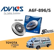 AISIN ADVICS Heavy Duty A6F-896/S Brake Disc Rotor Set Toyota Liteace KM36 (FRONT) 4H 229.75MM