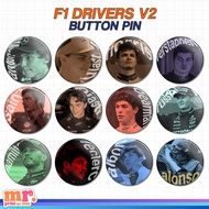 F1 DRIVERS V2 BUTTON FORMULA ONE F1 DRIVER BUTTON PIN 3