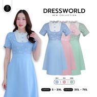 Fairyangelstore-Floral Embroidered Dress With Ruffled Collar (DW9542)
