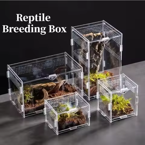 Reptile Habitat Terrarium Breeding Box Acrylic Case Nano Arboreal Tarantula Enclosure Spider Scorpio