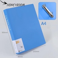 HONEYROOM Binder File Folder, Office Document 2 Holes Transparent Folder, Plastic D-shaped Lever Arc