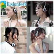 FUSIONFORK​ Retro Headset, Over Ear Millennium Wind Y2K Headphone, Classic 3.5mm Personality Earbud 