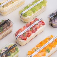 280ML Transparent Long Cake Box Ice Cream Fruit Cheesekut Boxes Mousse Pudding Tiramisu Packaging Bo