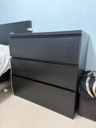 IKEA 宜家傢俬 MALM 三層櫃桶 3-Drawer Chest Black-Brown