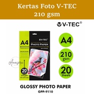 V-TEC Photo paper/ Photo paper/ glossy Photo paper A4 210gsm