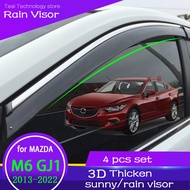 กะบังฝนสำหรับ Mazda 6 2013 2014 2015 2016 2017 2018 2019 2020 2021 2022หน้าต่าง GJ1 4ชิ้นตัวป้องกันท