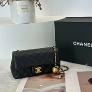 CHANEL 經典口蓋包 Mini CF20 - 金球黑金