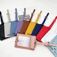 Pu Leather Luggage Tag Luggage Boarding Tag Snap Buckle Tag Luggage Tag Luggage Check-In Tag Printed