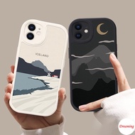 Case for Infinix Hot 11S 10S 10T 11 10 9 Play NFC Note 8 Smart 6 5 Oval Big Eye Soft Phone Case Motif Iceland and Mountain