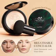 OTHER - 【象牙白色】 CC保濕氣墊粉底套裝 帶蘑菇粉刷 遮瑕修容 20g 化妝美妝