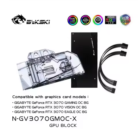 Bykski Water Block Use for GIGABYTE GeForce RTX 3070/3060Ti GAMING OC PRO/ VISION / EAGLE OC 8G GPU