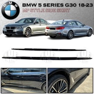 BMW 5 SERIES G30 2018-2023 MP STYLE SIDE SKIRT WITH PIANO BLACK MATERIAL ABS TEPI SKIRT WITH BLACK S