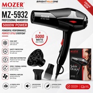 Mozer MZ-5932 Professional Hairdryer 5000W Hot Cold Wind Hair Dryer Pengering Rambut Salon Styling T