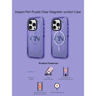 CASEACASE X BTS ON Title Peri Purple Magnetic suction Hard Acrylic Back Case For Apple IPhone 12 13 