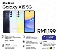 SAMSUNG Galaxy A15 5G, Android, 6.3" Super AMOLED Display, 8GB RAM 256GB ROM 50MP Camera, Dual SIM L