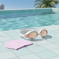 Swimming cap set for men's professional use, high-definition swimming goggles for women, waterproof 