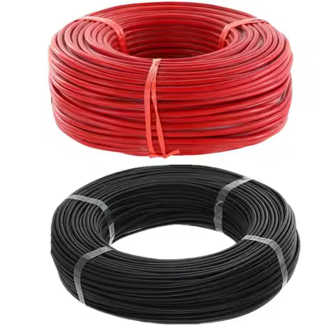 10meter/lot High Quality 5m red and 5m black color wire silicone 10 12 14 16 18 20 22 24 26 AWG sili
