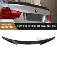 Ducktail Spoiler bmw E90 M4 Style 320i 330i 2004-2012 Full Carbon & Black Gloss