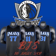Hot Press Dallas Mavericks jersey 2024-25 black blue V-neck jersey