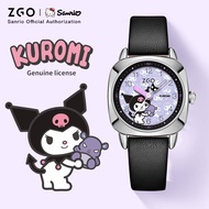 ZGO x Sanrio นาฬิกาข้อมือควอตซ์แฟชั่น ทรงสี่เหลี่ยม ขนาดเล็ก สไตล์เรโทร สําหรับเด็กนักเรียน 2157