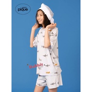 Little Rabbit Grocery Shop Japan Gelato pique Shark Print Cool Fabric Home Pajamas (Couple Style) Pa