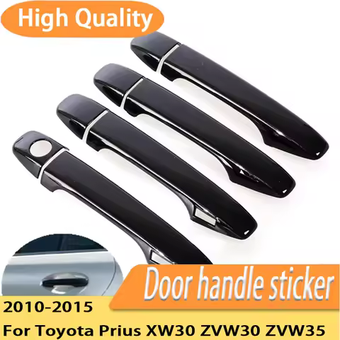 Styling Accessories For Toyota Prius XW30 ZVW30 ZVW35 2010-2015 Glossy Black Car Door Handle Cover P
