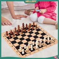 [HellerySG] Traditional Chess Set Educational Wooden Chess Pieces for Leisure Activity