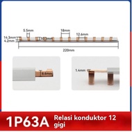 BUSBAR COPPER MCB COMB MCB 12&18 For MCB DZ47 Air Switch Connector Copper Bar Terminal Block 1P63A 2