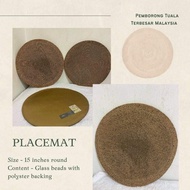 Round Elegant Gold Table Placemat 15inches | 1pc RM14 6pcs RM79