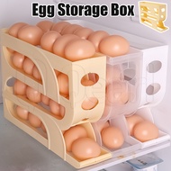 4 Layers Automatic Rolling Egg Holder - Egg Dispenser Box - Fridge Side Door Egg Storage Rack - Egg 