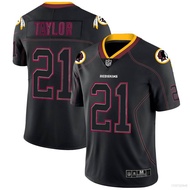 JS NFL Redskins Taylor Jersey Football Tshirt Black Classic Sports Tops Plus Size SJ
